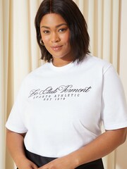 Curves Like These White Le Club Short Sleeve Graphic T-Shirt - Image 2 of 4