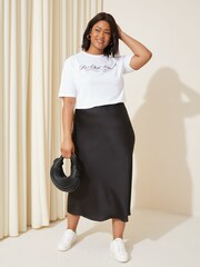 Curves Like These White Le Club Short Sleeve Graphic T-Shirt - Image 3 of 4