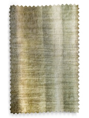 Green Stripe Ombre Textured Eyelet Lined Curtains - Image 5 of 5