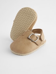 Neutral Faux Fur Lined Baby Clog Shoes (0-18mths) - Image 3 of 6