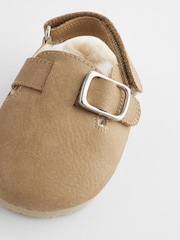 Neutral Faux Fur Lined Baby Clog Shoes (0-18mths) - Image 4 of 6
