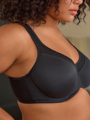 Black F-K Ultimate Support Cotton Minimiser Padded Strap Bra - Image 7 of 10