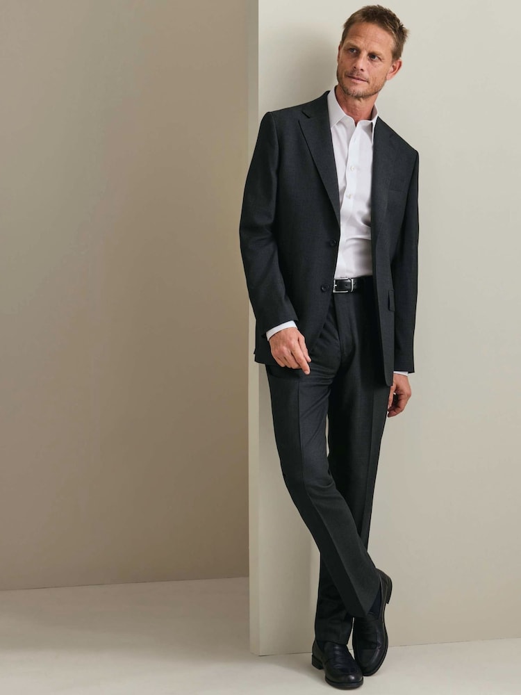 Šedá - Charles Tyrwhitt Slim Fit Ultimate Performance Suit Trousers - Obrázek 2 z 4