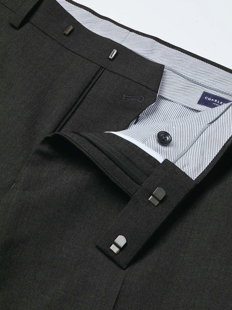 Šedá - Charles Tyrwhitt Slim Fit Ultimate Performance Suit Trousers - Obrázek 4 z 4