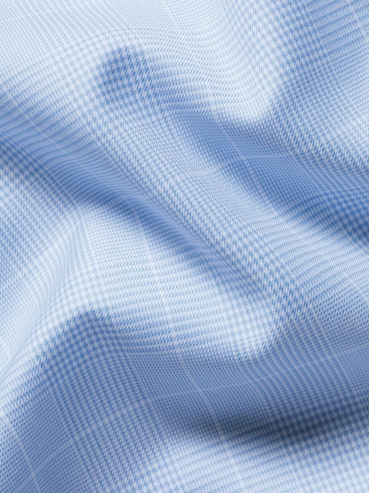 Charles Tyrwhitt Prince Of Wales-rutet strykefri twill-skjorte med smal passform - Bilde 5 av 5