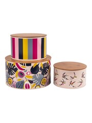 Navigate Pink Guatemala Set of 3 Nesting Tins - Image 2 of 3