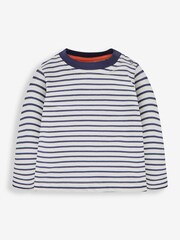 JoJo Maman Bébé Navy Kids' Fox Appliqué & Stripe Baby Tops - Image 3 of 5