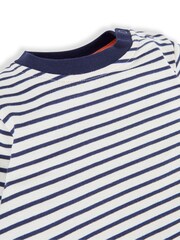 JoJo Maman Bébé Navy Kids' Fox Appliqué & Stripe Baby Tops - Image 5 of 5