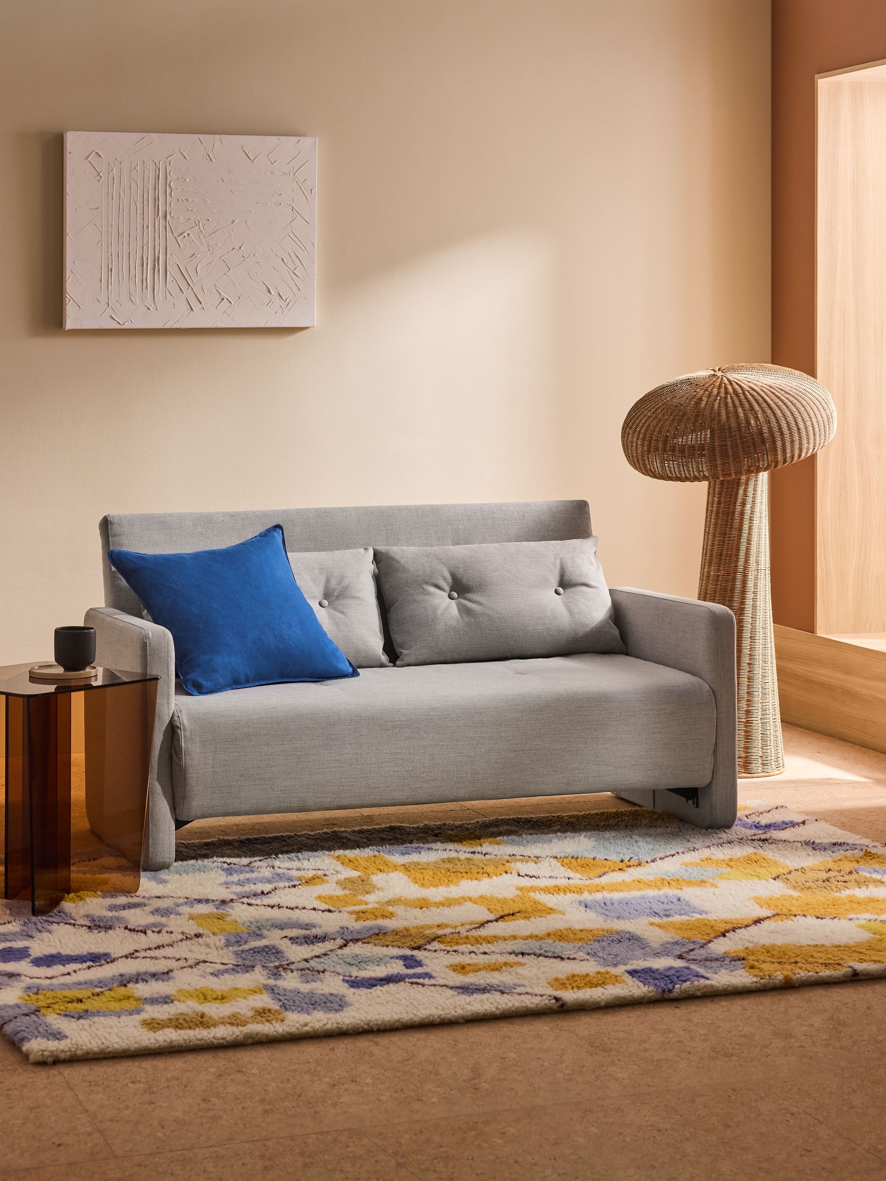 Buy MADE.COM Pebble Grey Haru 2 Seater Sofa Bed from the Next UK online shop