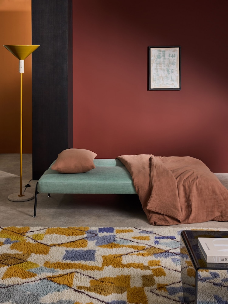 MADE.COM Smoked Green Knox 2 Seater Sofa Bed - Image 2 of 7
