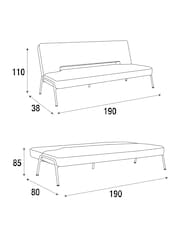 MADE.COM Smoked Green Knox 2 Seater Sofa Bed - Image 7 of 7