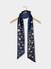 Joe Browns Blue Navy Velvet Starry Night Scarf - Image 1 of 2