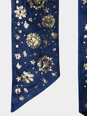 Joe Browns Blue Navy Velvet Starry Night Scarf - Image 2 of 2