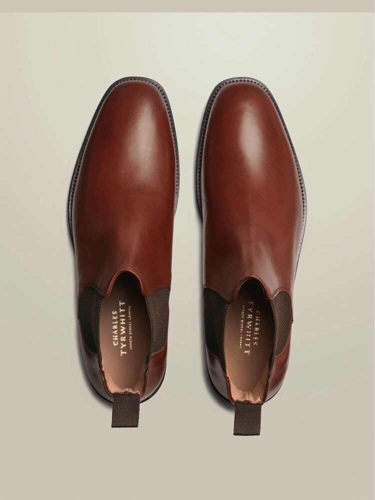 Castaño marrón - Botas Chelsea de cuero de Charles Tyrwhitt - Imagen 2 de 4