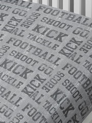 Bedlam Grey Kids Football Fitted Fitted Sheet - Image 1 of 1