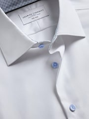 Charles Tyrwhitt Non-Iron Stretch Geometric Printed Trim Slim Fit Shirt - Slika 7 od 8