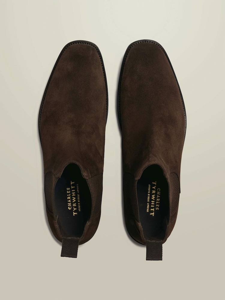 Marrón chocolate - Botas Chelsea de cuero de Charles Tyrwhitt - Imagen 4 de 4