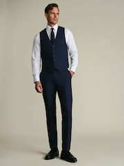 Теңіз көк - Charles Tyrwhitt Non-iron Stretch Texture Slim Fit Shirt - 2суретінің 1 суреті