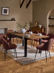 Dark Bronx Oak Effect Rectangle 6 to 10 Seater Extending Dining Table - Image 2 of 14