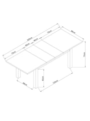 Dark Bronx Oak Effect Rectangle 6 to 10 Seater Extending Dining Table - Image 5 of 14