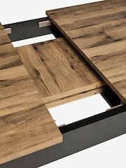 Dark Bronx Oak Effect Rectangle 6 to 10 Seater Extending Dining Table - Image 6 of 14