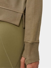 Sweaty Betty Brown After Class Crop Sweatshirt - Image 4 of 4