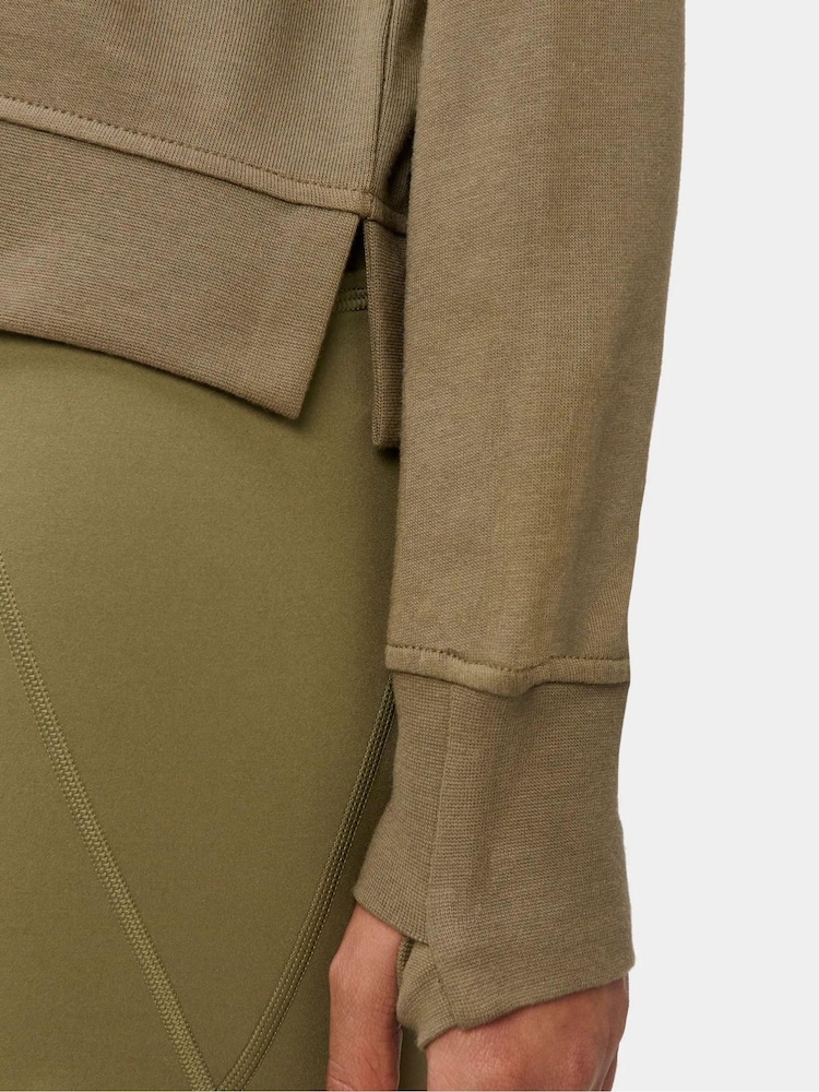Sweaty Betty Brown After Class Crop Sweatshirt - Image 4 of 4