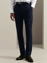 Tmavá tmavěmodro-modrá - Charles Tyrwhitt Slim Fit Ultimate Performance Suit Trousers - Obrázek 2 z 4