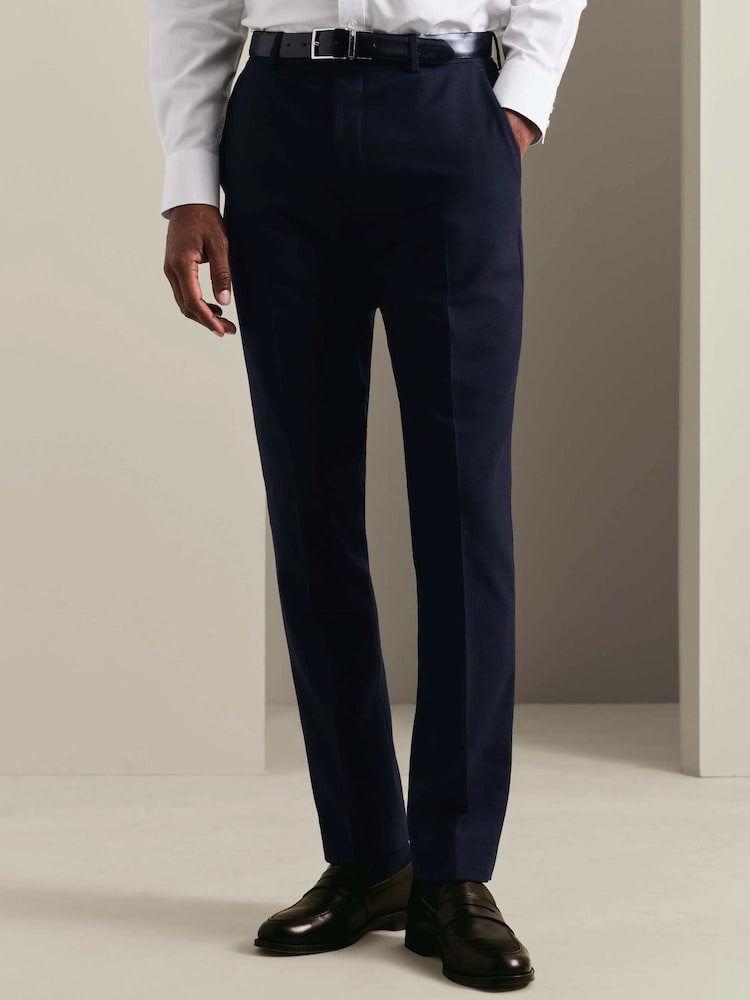 Tmavá tmavěmodro-modrá - Charles Tyrwhitt Slim Fit Ultimate Performance Suit Trousers - Obrázek 2 z 4
