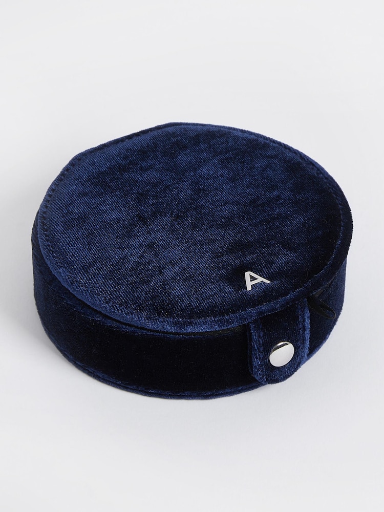 Navy Blue Initial Jewellery Box - Image 1 of 4