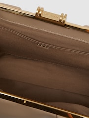 Reiss Taupe Madison Leather Clutch Bag - Image 3 of 5