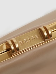 Reiss Taupe Madison Leather Clutch Bag - Image 5 of 5