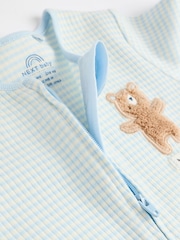 Blau/Bär - Baby-Schlafanzüge mit Reißverschluss, 100 % Baumwolle, 3er-Pack (0–2 Jahre) - Bild 5 von 12