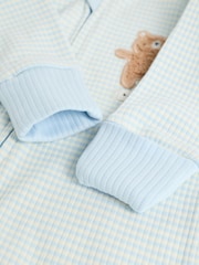 Blau/Bär - Baby-Schlafanzüge mit Reißverschluss, 100 % Baumwolle, 3er-Pack (0–2 Jahre) - Bild 7 von 12