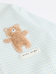 Blau/Bär - Baby-Schlafanzüge mit Reißverschluss, 100 % Baumwolle, 3er-Pack (0–2 Jahre) - Bild 8 von 12