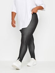Yours Curve Black Jersey Stretch Jeggings - Image 1 of 4