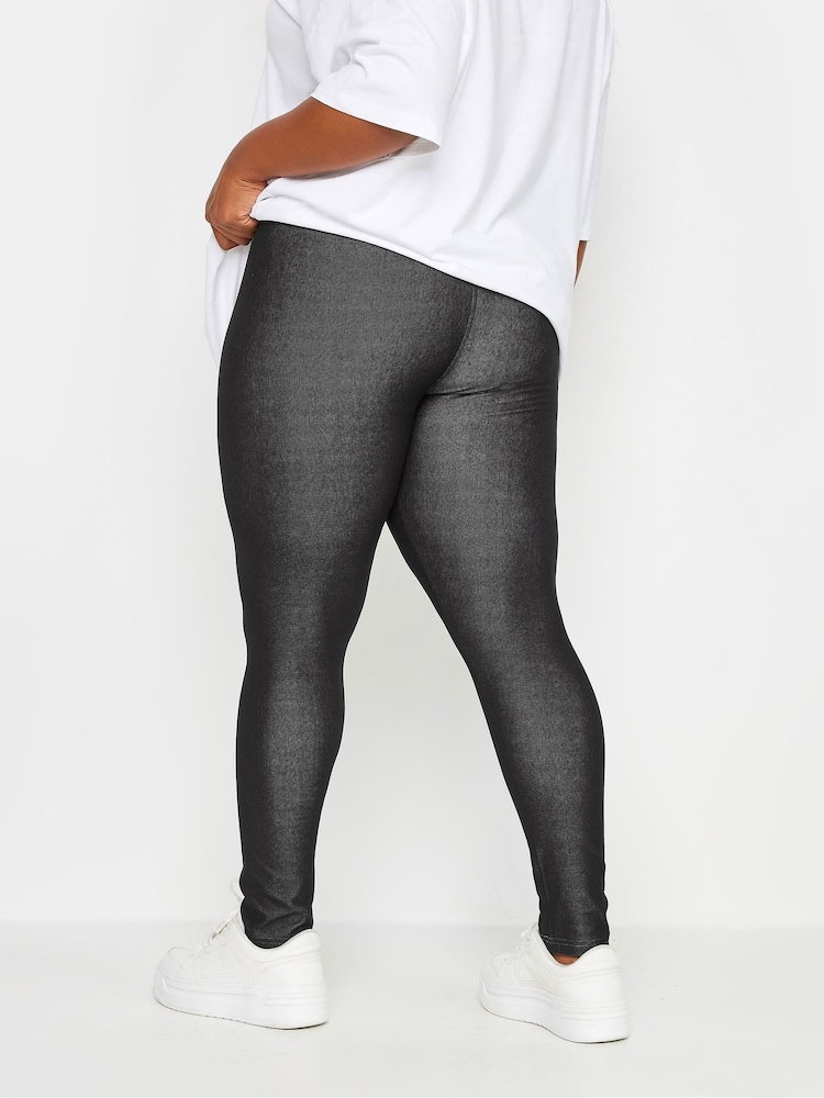 Yours Curve Black Jersey Stretch Jeggings - Image 2 of 4