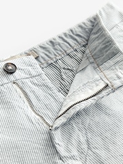 Navy/Light Blue Stripe Straight Fit Stretch Chino Shorts 2 Pack - Image 12 of 13