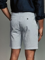 Navy/Light Blue Stripe Straight Fit Stretch Chino Shorts 2 Pack - Image 5 of 13
