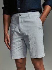 Navy/Light Blue Stripe Straight Fit Stretch Chino Shorts 2 Pack - Image 6 of 13