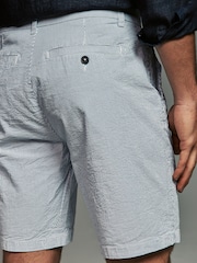 Navy/Light Blue Stripe Straight Fit Stretch Chino Shorts 2 Pack - Image 7 of 13