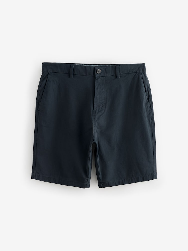 Navy/Light Blue Stripe Straight Fit Stretch Chino Shorts 2 Pack - Image 8 of 13