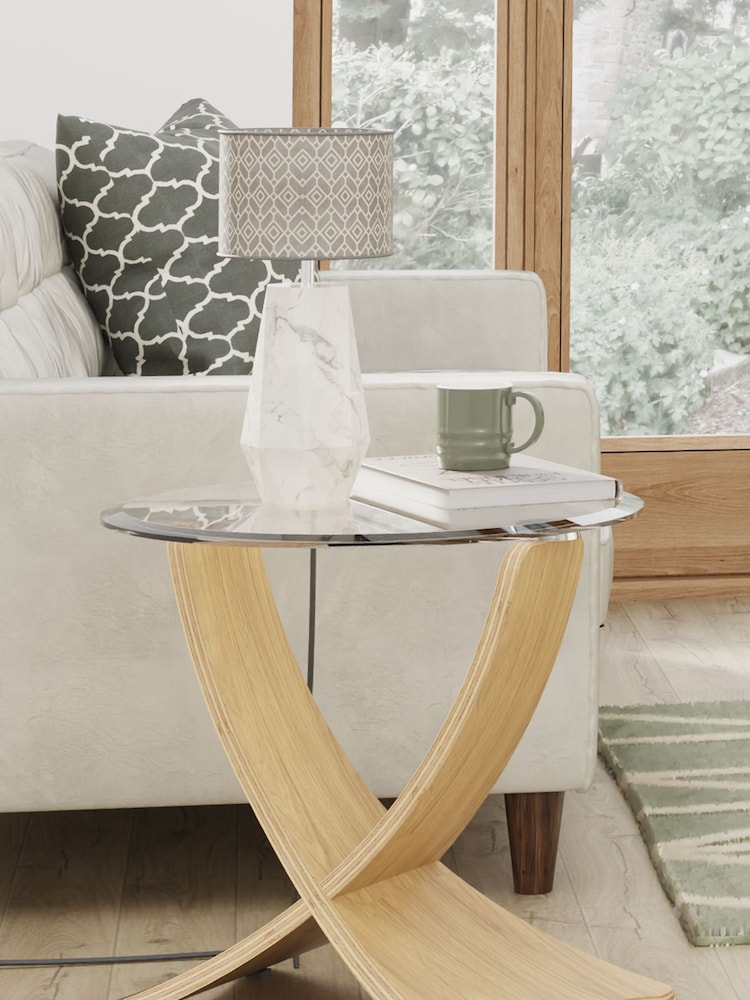 Jual Oak Siena Round Side Table - Image 1 of 2