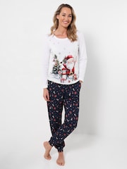 حزمة بيجامات جيرسيه Jolly Santa من Joe Browns - صورة 3 من 7
