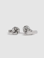 Reiss Silver Callum Knot Cufflinks - Image 3 of 5