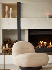 Brass Travertine Side Table - Image 3 of 5