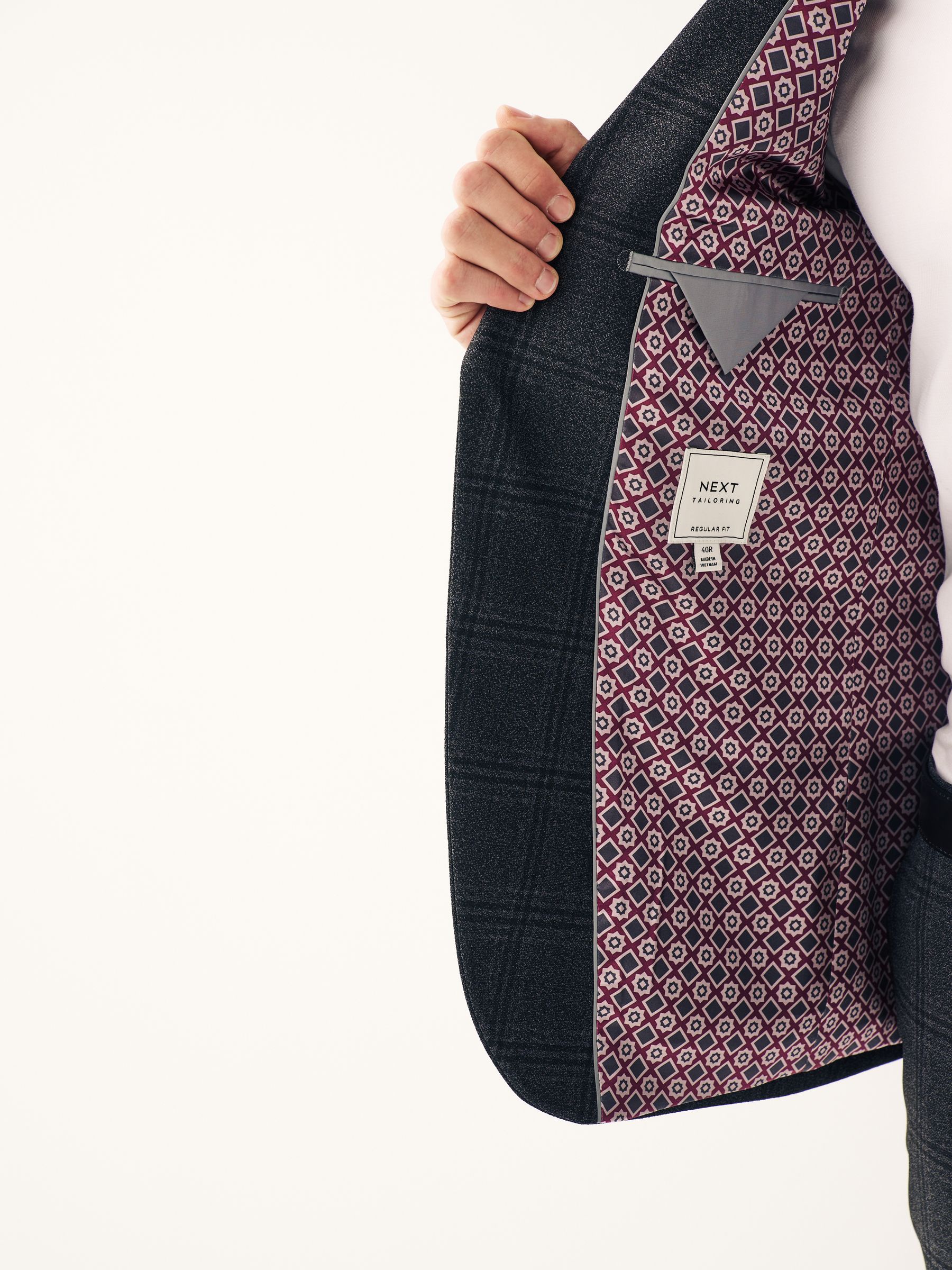 ★CRANK★CLASSIC BLAZER & NECKTIE SET_GREY★正規品/直送料込 Buy Charcoal Grey Regular Fit Check Suit:Jacket from Next USA