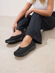 Yours Curve Slip On pletene balerinke ekstra širokog kroja EEE - Slika 1 od 5