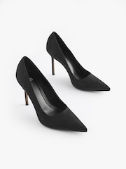 Black Premium Forever Comfort® Point Toe Court Shoes - Image 1 of 5