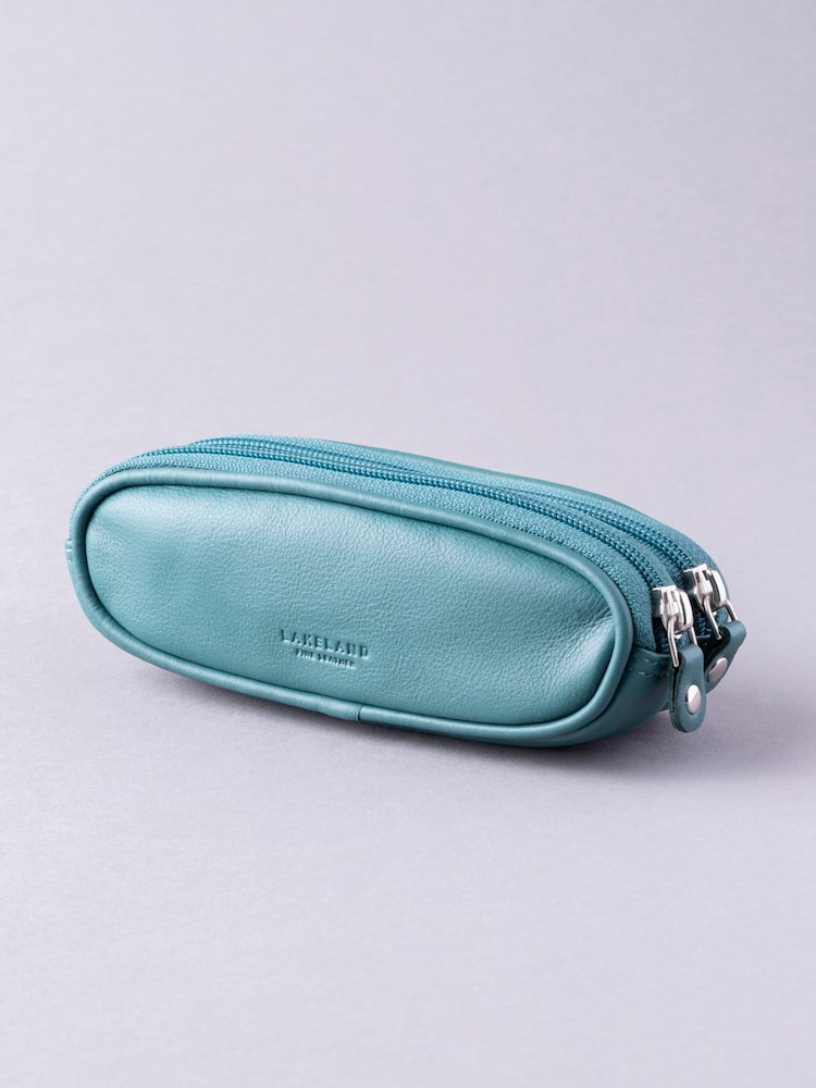 Lakeland Leather Teal Green Double Glasses Case - Image 1 of 4
